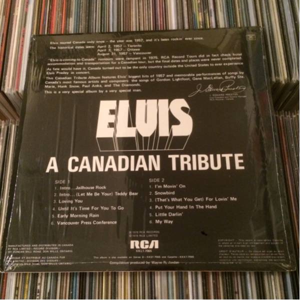 ELVIS PRESLEY カラー盤(pán) LP A CANADIAN TRIBUTE