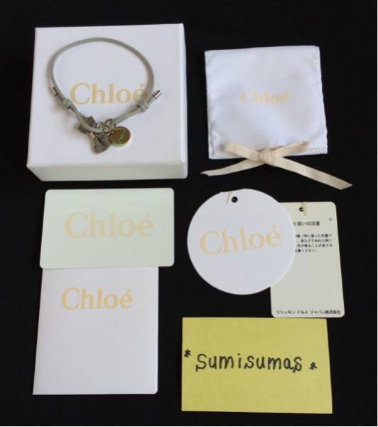 ☆超レアChloeクロエチャリティブレスレットグリーン新品同様☆_付属品の一式です。