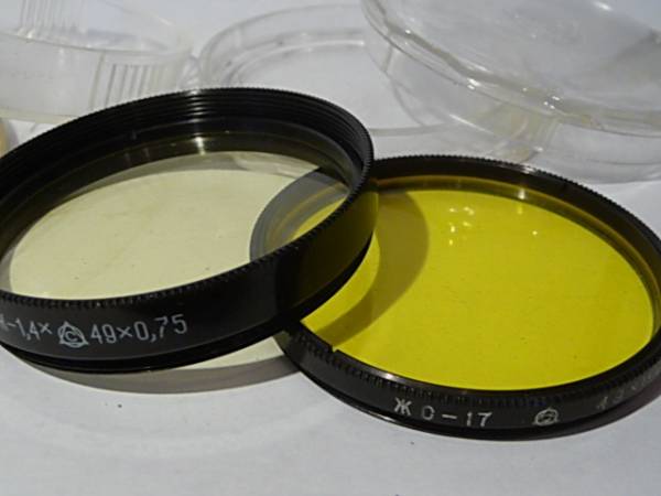 finest quality. 2 point. yellow color filter 49X0,75MM SONNAR JUPITER TESSAR#5A