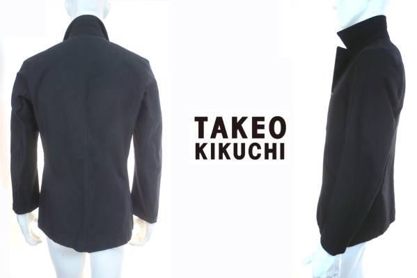  2 пункт покупка бесплатная доставка! T77 TAKEO KIKUCHI Takeo Kikuchi чёрный стрейч жакет черный 2 хлопок мужской верхняя одежда хлопок 