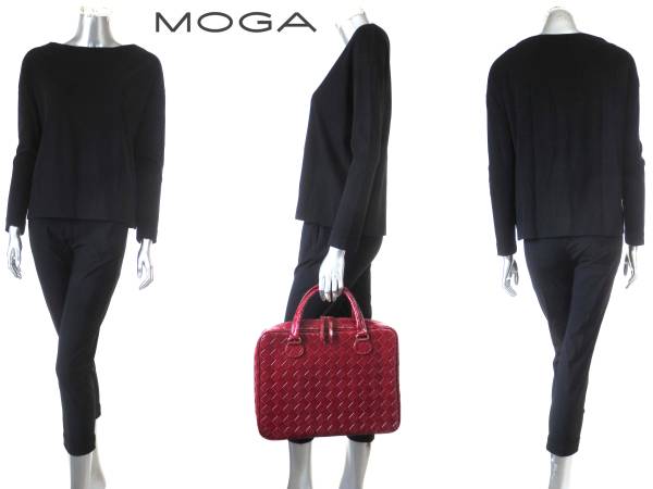  two point successful bid free shipping! 510 MOGA Moga setup extra EsteeLauder red bag unused goods lady's long sleeve tops bottoms black 