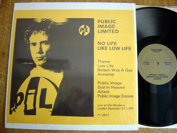 【LP】PIL/NO LIFE LIKE LOW LIFE(PI2612アメリカ製PUBLIC IMAGE LIMITEDジョンライドン)_画像1