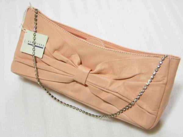 タグ付き?未使用◆組曲／2WAY牛革バッグ13,650円／ピンク／長(zhǎng)期保管品