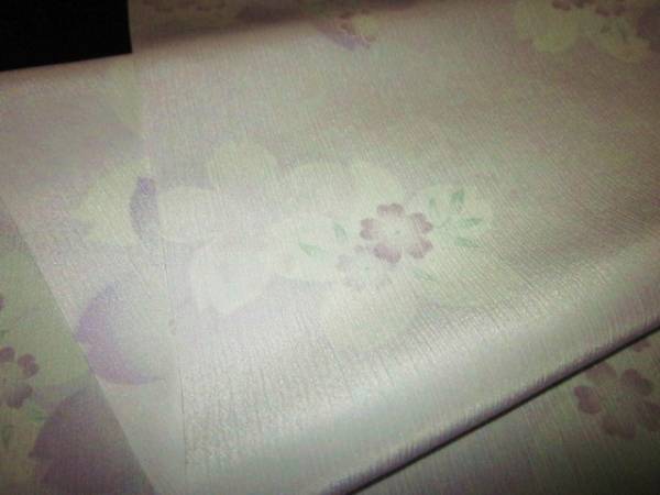 [ столица ...] Toray si look длинное нижнее кимоно лоскут незначительный фиолетовый Sakura рисунок = изменение рукав для =2.2m②