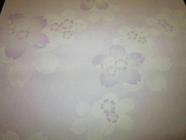 [ столица ...] Toray si look длинное нижнее кимоно лоскут незначительный фиолетовый Sakura рисунок = изменение рукав для =2.2m②