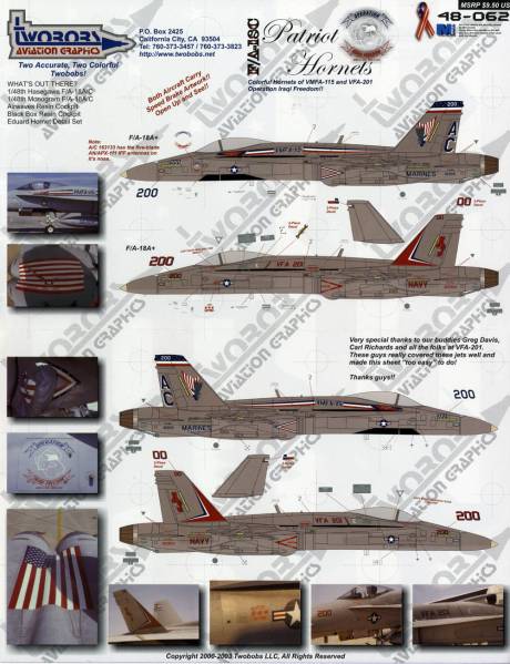 TWOBOSE 48 48062 F18 Patriot Hornets