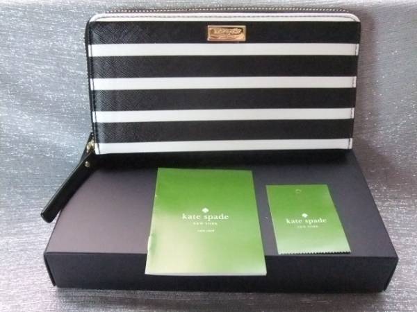  новый товар # Kate Spade # телячья кожа раунд застежка-молния длинный кошелек Y31,900