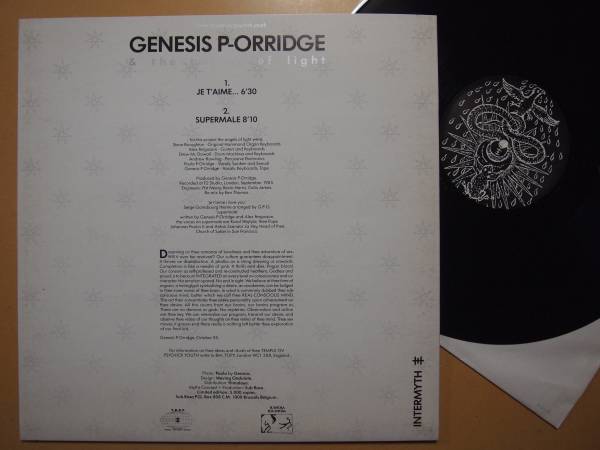 Genesis P-Orridge-Je T'aime★ベルギー限定12”美品/Throbbing Grithlle