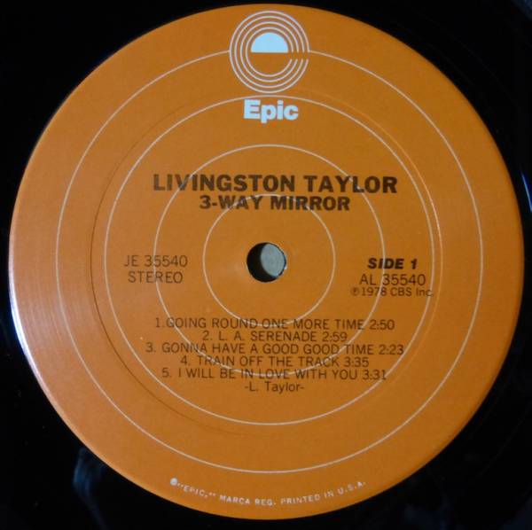 LIVINGSTON TAYLOR[3-WAY MIRROR] рис ORIG [ первый раз JE стандарт EPIC orange ] shrink прекрасный товар 