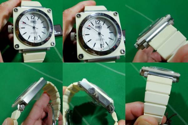 ▼BEAMS取扱 スイス FHB スクエアケース F-508 ホワイト 未使用?タグ付!!!▼