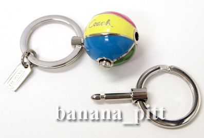  American direct import #COACH| Coach # colorful beach ball | separate key holder regular goods 