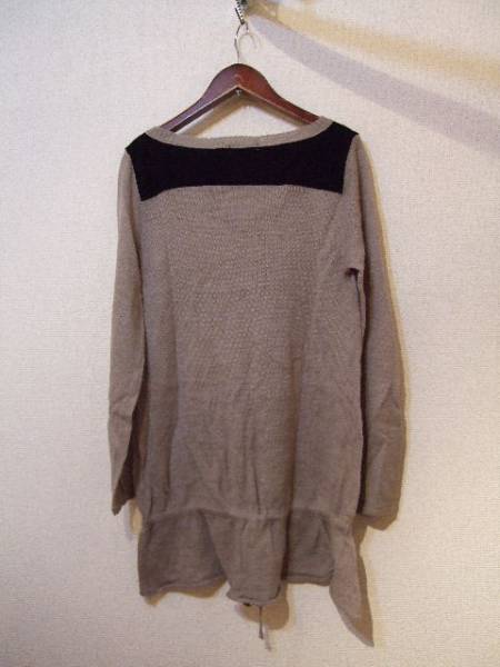 WORLDWIDELOVE茶プリントニットチュニック（USED）120613②)