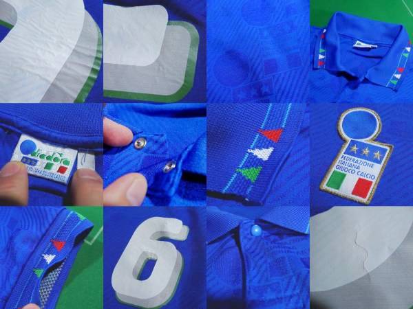 ■正規品 diadora 1994 USAワールドカップ イタリア代表 HOME #6 バレージ 半袖 L !!!■_画像3
