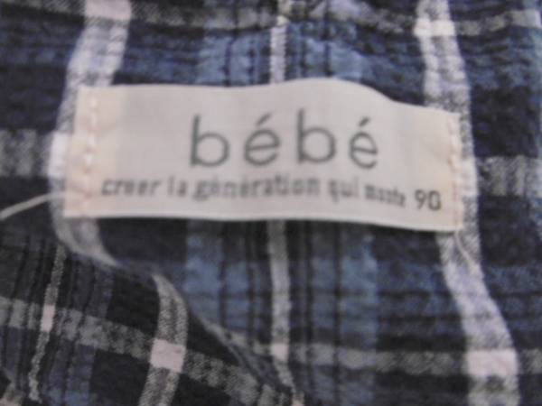 Ω BeBe ベベ Ω★90㎝★ 可愛い夏用ショートオール ■紺■_画像3