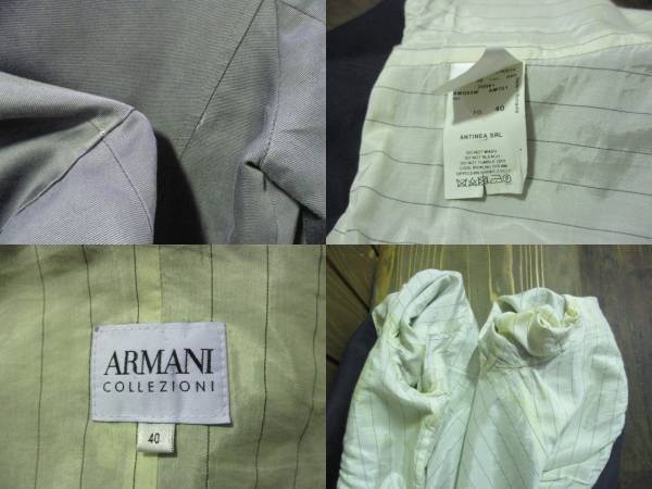  Armani ko let's .-ni flax . no color Zip blouson / jacket 