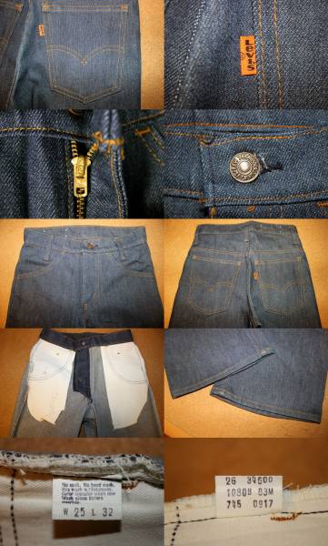 *70'S Vintage * Levi's 746 flair bell bottom W25 length of the legs 84cm