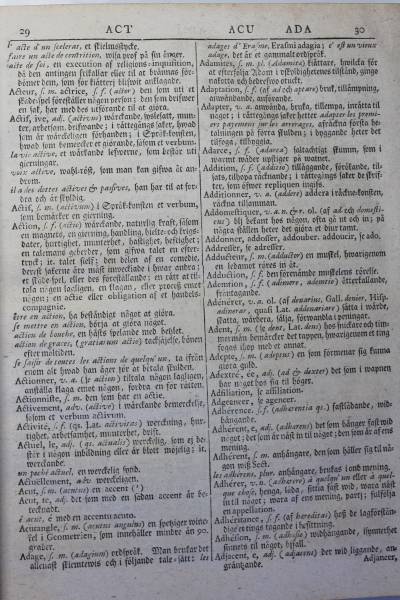 とても珍しく入手困難 1745 Moller のフランス語・スウェーデン語辞典 Lexicon, Stockholm 稀覯_画像3