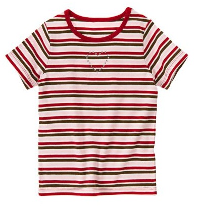 быстрое решение * Gymboree 10T 140 короткий рукав футболка полоса окантовка новый товар 