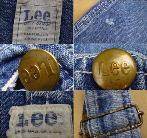 100f 70's Lee JELT DENIM デニムオーバーオールOVERALLS