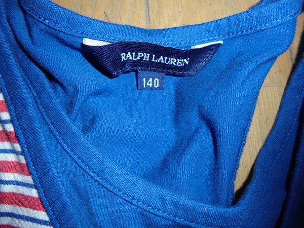  Ralph Lauren * красный окантовка стильный майка *140