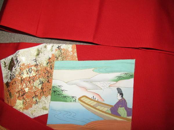 ( старый дом * поставка со склада )( старый ткань * карточка для автографов, стихов, пожеланий .. дом персона * Вака узор Nagoya obi )