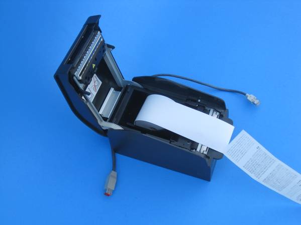 POSre gilet seat printer used Fujitsu KD02906-1201 power supply is is not attached DC24VUSB connection type single unit .. test seal character is verification did 