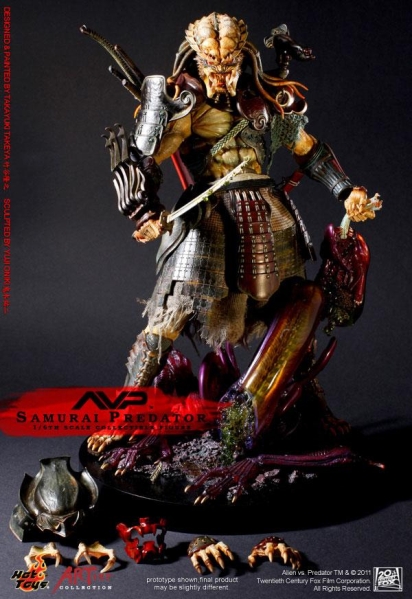  hot toys 1/6 AVP Samurai * Predator bamboo ...X. tree . two 