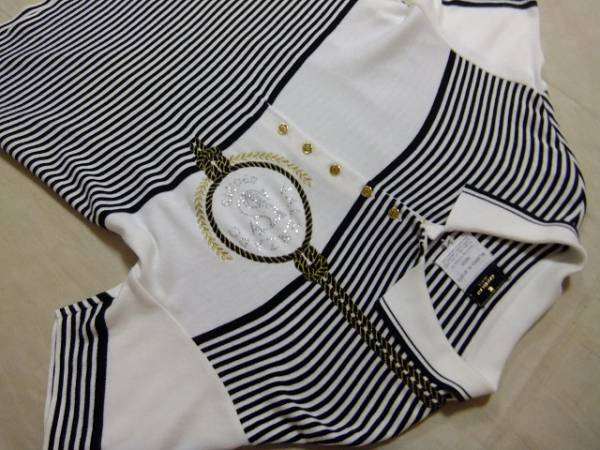 VALENZA PO バレンザ ポー 半袖ポロシャツ　サイズ 40 画像9枚_ゴールドのボタン・刺繍がGOOD！