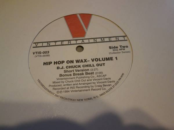 DJ CHUCK CHILL OUT / HIP HOP ON WAX VOLUME 1 //エレクトロ/MURO/KZA_画像2