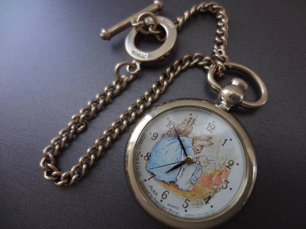 0*Frederick Warne & Co.Ltd. Fredric * Warn Peter Rabbit small . pocket watch SEIKO ALBA Seiko V701-1A60 Junk 