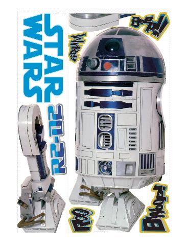 ヤフオク 未発売 何度もはがせる 壁紙 ステッカー R2 D2 大