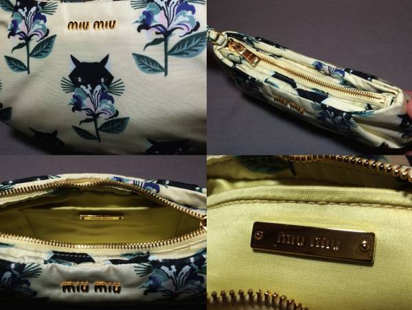  новый товар MiuMiu кошка сумка miumiu сцепление кошка ma гонг s сумка желтый b