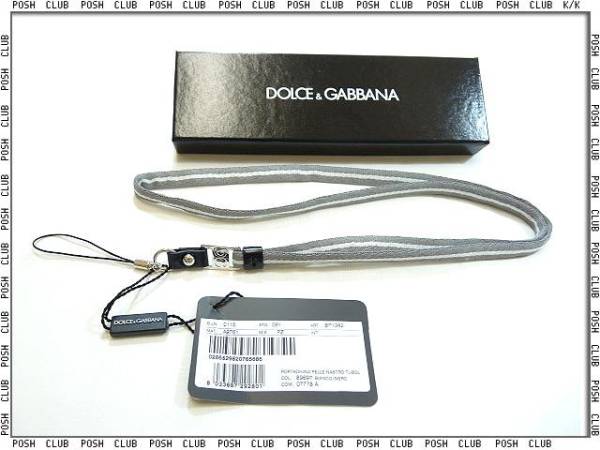  Dolce&Gabbana [BP1392] хлопок * шея * ремешок для мобильного телефона * серый 