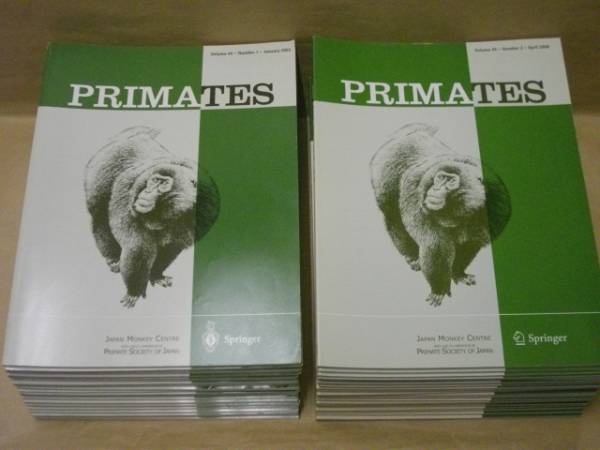 ［40点］PRIMATES　Springer 2003～13（【英文】霊長類研究専門誌/猿/サル_画像1