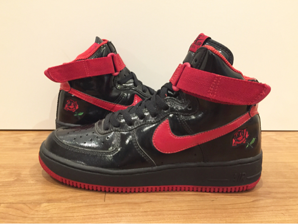 新品 NIKE AIR FORCE HIGH ROSE ラシード エナメル パテント BRED ローズ ナイキ 90s 薔薇_画像2