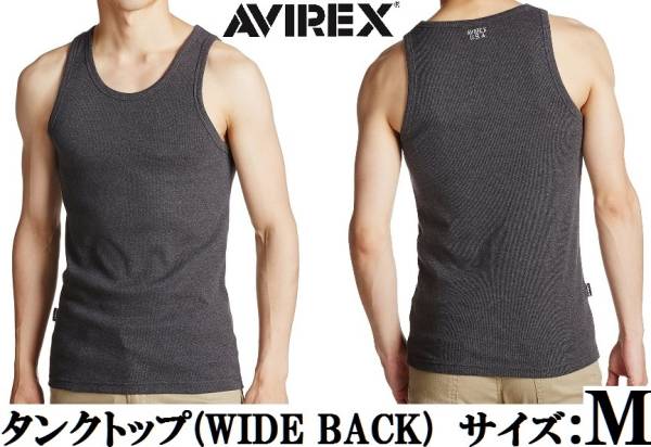 AVIREX tank top back wide width M charcoal gray Avirex new goods Avirex 
