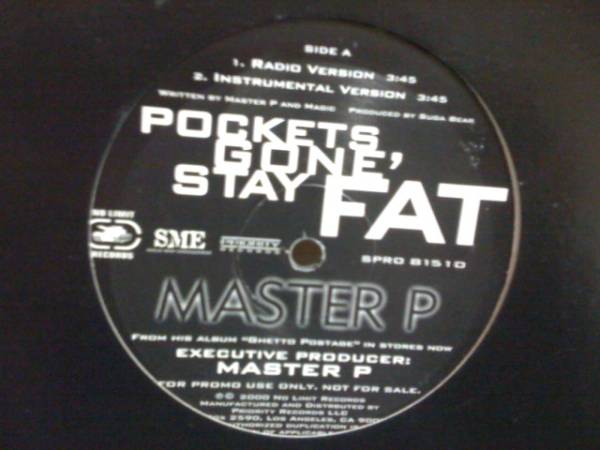 【12】MASTER P - POCKETS GONE STAY FAT NO LIMIT_画像1