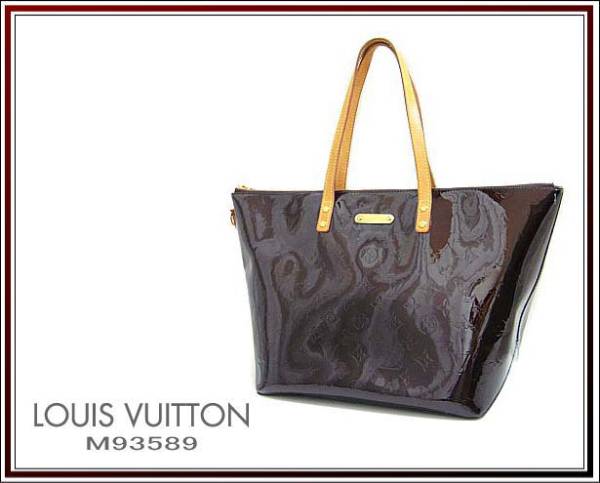 ☆ Louis Vuitton Verni Sagn Sag Belvue GM M93589 Амалант налог на доставку!