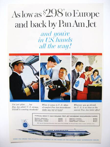 Yahoo!オークション - 1960年PAN AMパンアメリカン航空広告