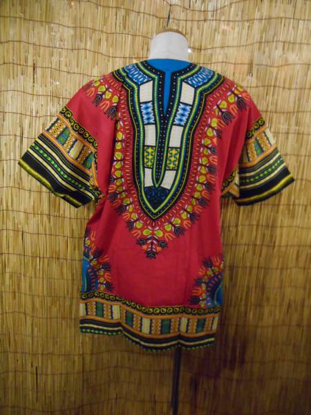 ⑨アフリカンプリント☆ダシキ dashiki プルオーバー☆民族衣裝