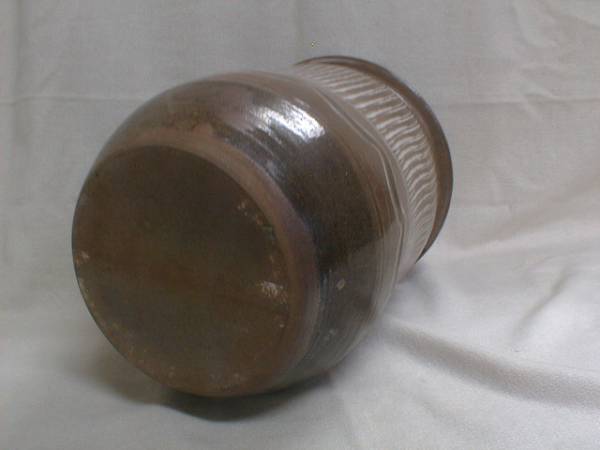 小石原　鶴見(jiàn)作　鮮やか小振りな水カメ　27x22cm　3.8kg　茶道具