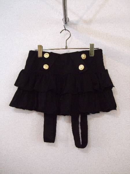 黒スカート付きショートパンツ（USED）11214_画像1