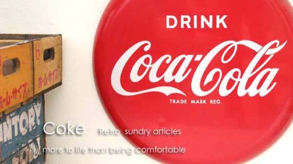COKE コカ コーラ DRINK ドリンク 当時物 直径60 看板 美品