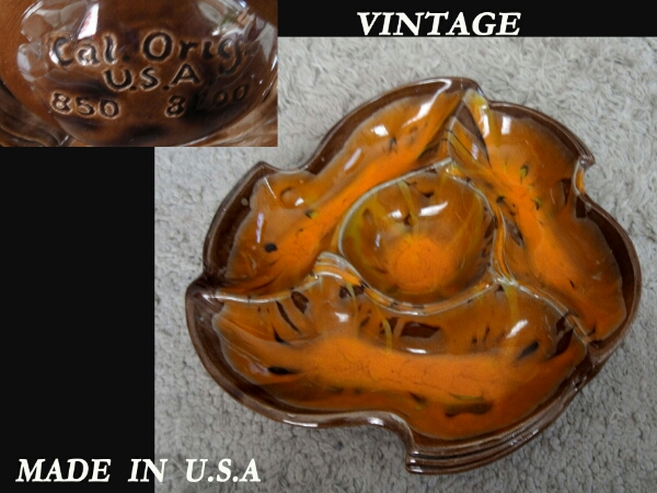 60s 70s ビンテージ 陶器トレー USA アメリカ製 california ミッドセンチュリー vintage _画像1