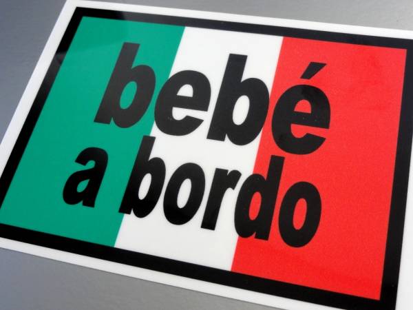 BS* Italy national flag bebe a bordo sticker * Italian version BABY IN CAR our shop original baby .... stroller sticker _ EU