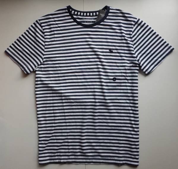  Abercrombie & Fitch мужской футболка окантовка мода короткий рукав one отметка casual размер L новый товар 