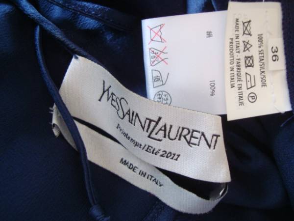 YVES SAINT LAURENT シルクワンピース size36 イヴサンローラン_画像3