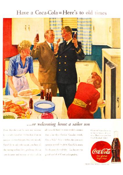 *130F 1944 год. retro реклама Coca Cola Coca-Cola Coke