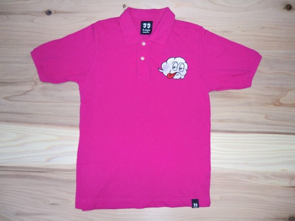 8-style беж ro вышивка рубашка-поло sizeXS розовый герой eito стиль симпатичный бренд б/у одежда 
