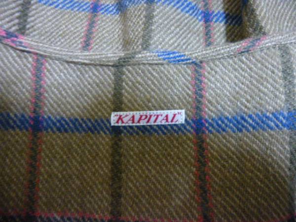  new goods KAPITAL Kapital Hunter flannel check olive One-piece 